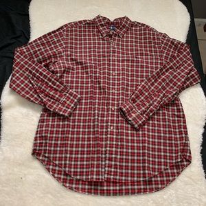 Ralph Lauren Red Plaid Button Down Classic Fit Mens Shirt Size XXL